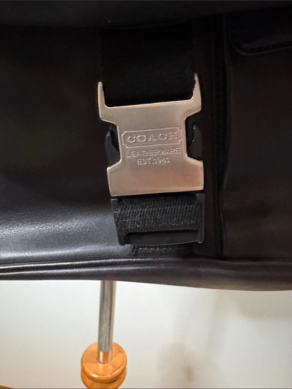 Coach Dark Brown Leather Laptop Shoulder Bag